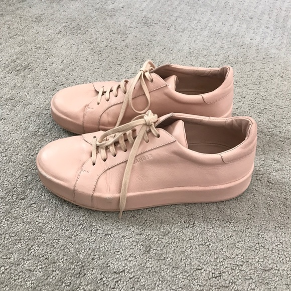 Jil Sander Pink Low Top Leather Sneakers - Picture 3 of 6